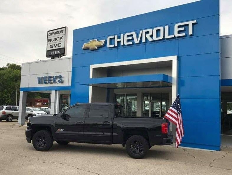 Truck parked outside of WEEKS Chevrolet GMC