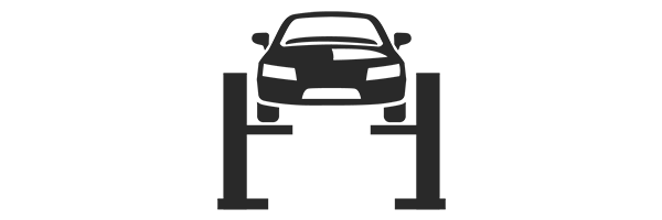 Icon of a car on a lift